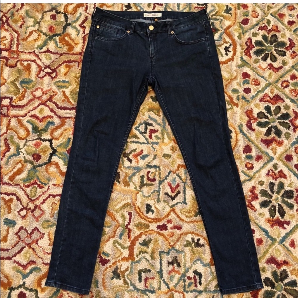 TOPSHOP MOTO BAXTER Dark Denim Skinny